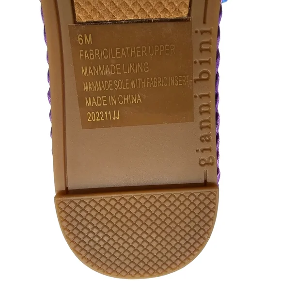 Gianni Bini Wedge Platform Sandal Women's Size 6 Leena Rainbow Cord Striped NEW - Picture 11 of 13